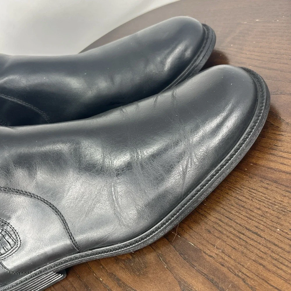 Johnston & Murphy XC4 Boots Men 11.5M Black Sheepskin Chelsea Dual Width Pull On